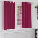 Zwart-Out Gordijnen Met Ringen 2 Pcs 175 X 140 Cm Wijnrood