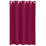 Zwart-Out Gordijnen Met Ringen 2 Pcs 175 X 140 Cm Wijnrood