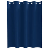 Zwart-Out Gordijnen Met Ringen 2 Pcs Donkerblauw 140 X 140 Cm Metaalgrijs