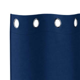 Zwart-Out Gordijnen Met Ringen 2 Pcs 225 X 140 Cm Donkerblauw