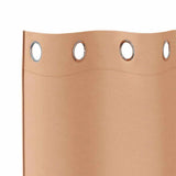 Zwart-Out Gordijnen Met Ringen 2 Pcs Licht Bruin 140 X Lichtbruin