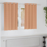 Zwart-Out Gordijnen Met Ringen 2 Pcs Licht Bruin 140 X Lichtbruin