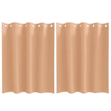 Zwart-Out Gordijnen Met Ringen 2 Pcs Licht Bruin 140 X Lichtbruin