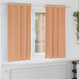 Zwart-Out Gordijnen Met Ringen 2 Pcs Licht Bruin 140 X Lichtbruin