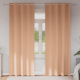 Zwart-Out Gordijnen Met Ringen 2 Pcs Licht Bruin 140 X Lichtbruin