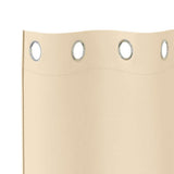 Zwart-Out Gordijnen Met Ringen 2 Pcs 140 X Crème