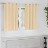 Zwart-Out Gordijnen Met Ringen 2 Pcs 140 X Crème