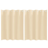 Zwart-Out Gordijnen Met Ringen 2 Pcs 140 X Crème