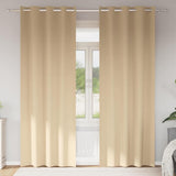 Zwart-Out Gordijnen Met Ringen 2 Pcs 140 X Crème
