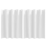Zwart-Out Gordijnen Met Ringen 2 Pcs Puur Wit 140 X 140 Cm Paars