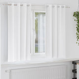 Zwart-Out Gordijnen Met Ringen 2 Pcs Puur Wit 175 X 140 Cm Zuiverwit