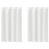 Zwart-Out Gordijnen Met Ringen 2 Pcs Puur Wit 175 X 140 Cm Zuiverwit