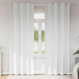 Zwart-Out Gordijnen Met Ringen 2 Pcs Puur Wit 175 X 140 Cm Zuiverwit