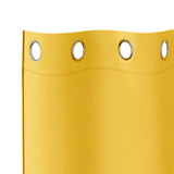 Zwart-Out Gordijnen Met Ringen 2 Pcs 175 X 140 Cm Mosterdgeel