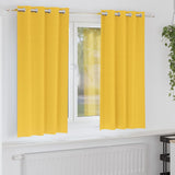 Zwart-Out Gordijnen Met Ringen 2 Pcs 175 X 140 Cm Mosterdgeel
