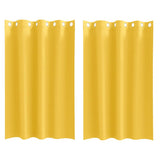 Zwart-Out Gordijnen Met Ringen 2 Pcs 175 X 140 Cm Mosterdgeel