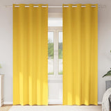 Zwart-Out Gordijnen Met Ringen 2 Pcs 175 X 140 Cm Mosterdgeel