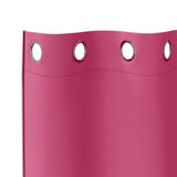 Zwart-Out Gordijnen Met Ringen 2 Pcs 140 X Felroze