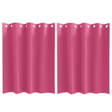 Zwart-Out Gordijnen Met Ringen 2 Pcs 140 X Felroze