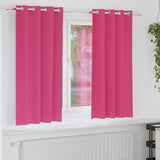 Zwart-Out Gordijnen Met Ringen 2 Pcs 140 X Felroze