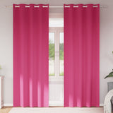 Zwart-Out Gordijnen Met Ringen 2 Pcs 140 X Felroze