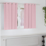 Zwart-Out Gordijnen Met Ringen 2 Pcs 140 X Babyroze