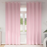 Zwart-Out Gordijnen Met Ringen 2 Pcs 140 X Babyroze