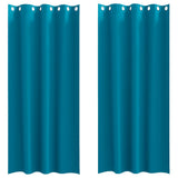 Zwart-Out Gordijnen Met Ringen 2 Pcs Turquoise 225 X 140 Cm Turquoise