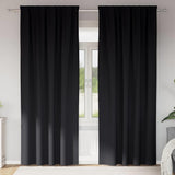 -Out Gordijnen Met Ringen 2 Pcs 140 X Zwart