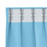 Zwart-Out Gordijnen Met Ringen 2 Pcs Lichtblauw 140 X 140 Cm Zwart