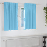 Zwart-Out Gordijnen Met Ringen 2 Pcs Lichtblauw 140 X 140 Cm Zwart