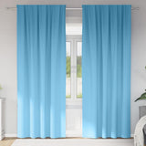 Zwart-Out Gordijnen Met Ringen 2 Pcs 140 X Lichtblauw