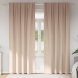 Zwart-Out Gordijnen Met Ringen 2 Pcs 175 X 140 Cm Taupe