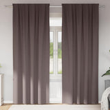 Zwart-Out Gordijnen Met Ringen 2 Pcs 140 X Donkerbruin