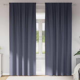 Zwart-Out Gordijnen Met Ringen 2 Pcs 140 X Antraciet