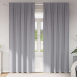 Zwart-Out Gordijnen Met Ringen 2 Pcs 140 X Lichtgrijs