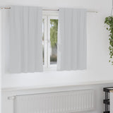 Zwart-Out Gordijnen Met Ringen 2 Pcs 140 X Bleekgrijs
