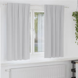 Zwart-Out Gordijnen Met Ringen 2 Pcs 140 X Bleekgrijs