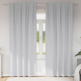 Zwart-Out Gordijnen Met Ringen 2 Pcs 140 X Bleekgrijs