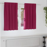 Zwart-Out Gordijnen Met Ringen 2 Pcs 175 X 140 Cm Wijnrood
