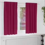 Zwart-Out Gordijnen Met Ringen 2 Pcs 175 X 140 Cm Wijnrood