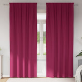 Zwart-Out Gordijnen Met Ringen 2 Pcs 175 X 140 Cm Wijnrood