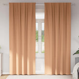 Zwart-Out Gordijnen Met Ringen 2 Pcs Licht Bruin 140 X Lichtbruin