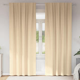 Zwart-Out Gordijnen Met Ringen 2 Pcs 140 X Crème