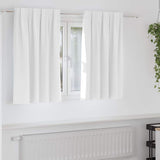 Zwart-Out Gordijnen Met Ringen 2 Pcs Puur Wit 175 X 140 Cm Zuiverwit