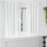 Zwart-Out Gordijnen Met Ringen 2 Pcs Puur Wit 175 X 140 Cm Zuiverwit