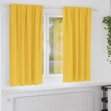 Zwart-Out Gordijnen Met Ringen 2 Pcs 175 X 140 Cm Mosterdgeel
