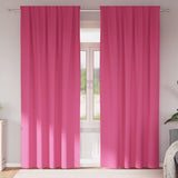 Zwart-Out Gordijnen Met Ringen 2 Pcs 140 X Felroze