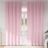 Zwart-Out Gordijnen Met Ringen 2 Pcs 140 X Babyroze