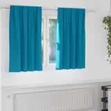 Zwart-Out Gordijnen Met Ringen 2 Pcs 245 X 140 Cm Turquoise